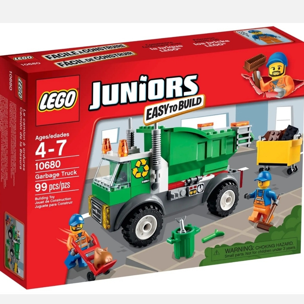 LEGO Juniors Garbage Truck 10680 2015 Retired NIB New In Factory Sealed Box Rare